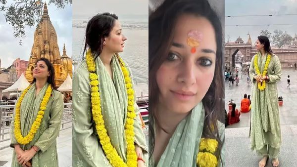 நெற்றியில் திருநீறு.. கழுத்தில் மாலை.. தமன்னாவின் திடீர் ஆன்மீக பயணம்!