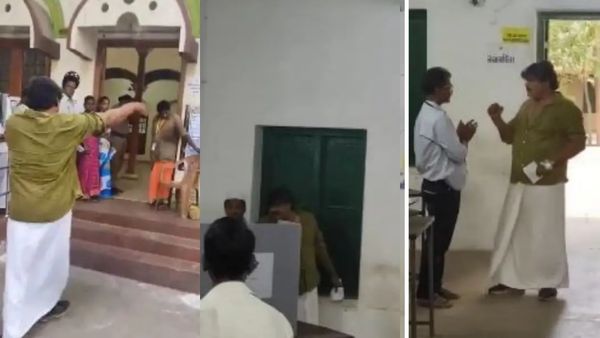 பலாப்பழம் ஏன் இருட்டா இருக்கு.. வாக்குச்சாவடியில் மன்சூர் அலிகான் வாக்குவாதம்!