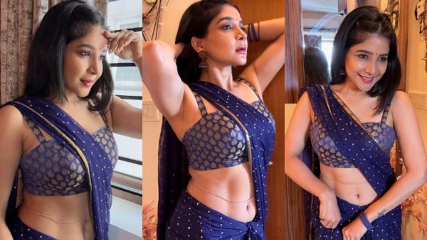 Sakshi Agarwal: முந்தானை இடுக்கில்.. சிதறாத அழகு..சாக்ஷி அகர்வாலின் கலக்கல் போட்டோஸ்!