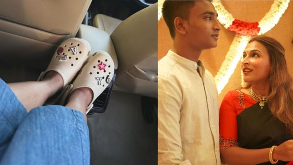 Aishwarya Rajinikanth: ஐஸ்வர்யா ரஜினிகாந்த் கால் செருப்பை கவனிச்சீங்களா?.. மகன்கள் மேல இவ்ளோ பாசமா!