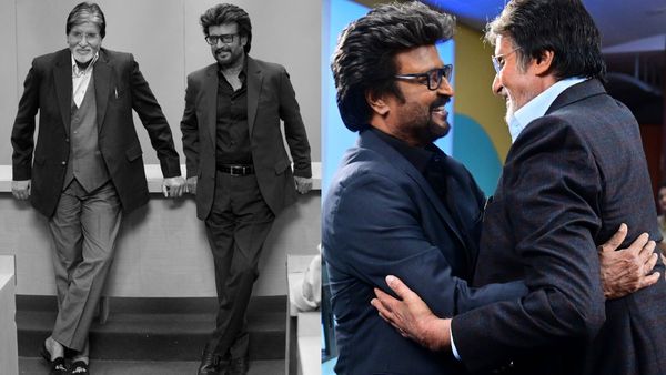 ப்பா.. கோட் சூட்டில் மாஸ் காட்டிய அமிதாப் பச்சன் - ரஜினிகாந்த்.. மும்பையில் வேட்டையன் வெறித்தனம்!