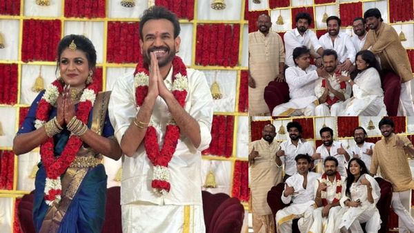 தடபுடலாக நடந்த பிரேம்ஜியின் நிச்சயதார்த்தம்.. நேரில் வாழ்த்திய நண்பர்கள் குழு!