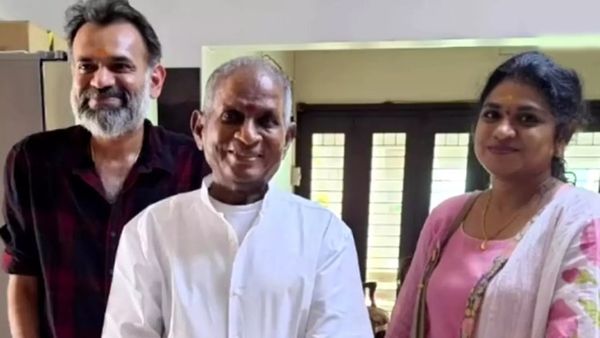 இளையராஜாவை சந்தித்து மனைவியுடன் ஆசி பெற்ற பிரேம்ஜி.. சண்டை சர்ச்சைகளுக்கு முடிவு கட்டிய போட்டோ!