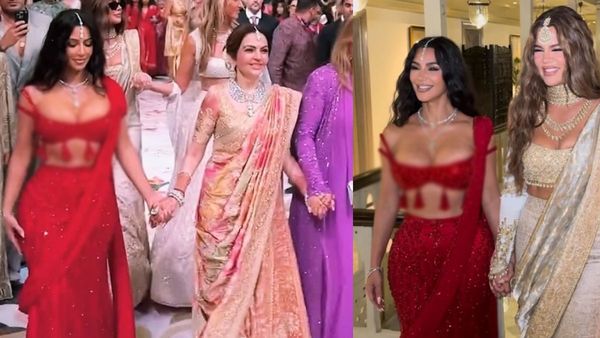 யாருப்பா அந்தம்மாவுக்கு ஜாக்கெட் தச்சது.. அம்பானி மகன் திருமணத்தில் ஃப்ரீ ஷோ காட்டிய கிம் கர்தாஷியன்