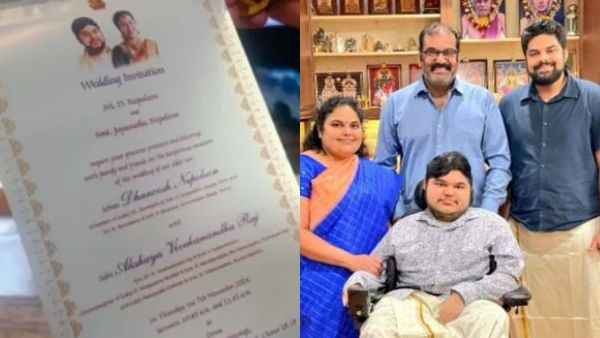 நெப்போலியன் மகனுக்கு திருமணம்.. அழைப்பிதழை பார்த்தீங்களா.. செமயா இருக்கே