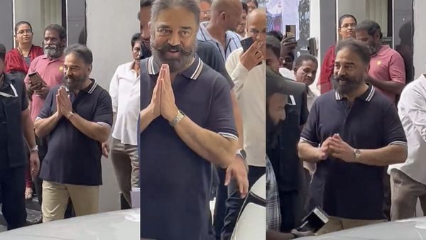 மரணமாஸ் லுக்கில் கமல்ஹாசன்.. ஆழ்வார்பேட்டை அலுவலகத்திற்கு வந்தவரை கொண்டாடிய ரசிகர்கள்!