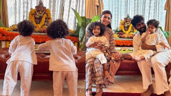 குழந்தைகளுடன் விநாயகர் சதூர்த்தி கொண்டாடிய விக்கி - நயன் தம்பதி.. ஃபோட்டோஸ் எல்லாம் செம க்யூட்!