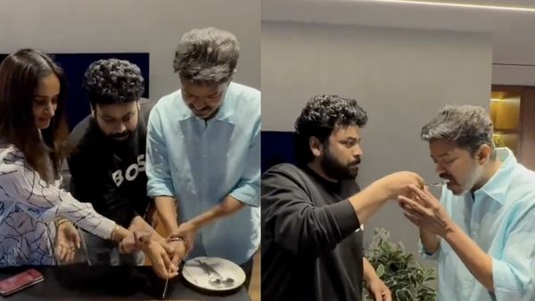 கோட் டீமுடன் வெற்றியை கொண்டாடிய தளபதி.. கேக்கை வெட்டி ஊட்டியும் விடுறாரே!