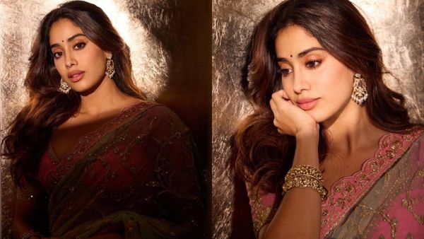 ஹே மின்னலே.. ஹே மின்னலே.. புடவையில் ஜொலிக்கும் ஜான்வி கபூர்.. வர்ணிக்கும் பேன்ஸ்!