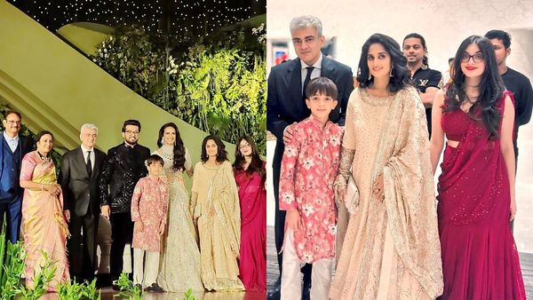 PV சிந்து திருமண வரவேற்பு நிகழ்ச்சியில் குடும்பத்துடன் அஜித்குமார்.. அவரு பொண்ணப் பாருங்க