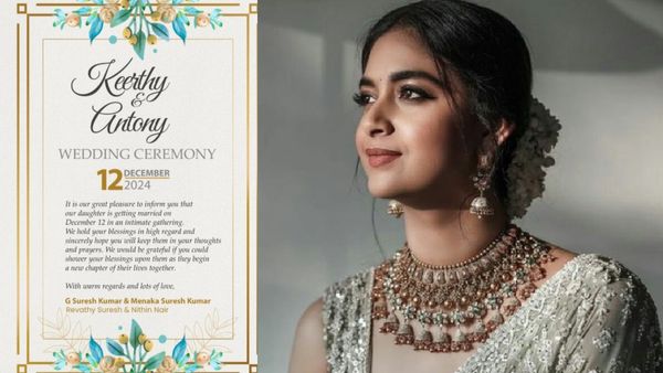 கீர்த்தி சுரேஷின் திருமண பத்திரிகை இதுவா?.. லீக்கான ஃபோட்டோ.. குவியும் வாழ்த்து