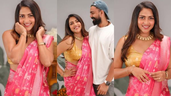 Amala paul: புடவையில் குனிந்து பொங்கல் வாழ்த்து சொன்ன அமலா பால்.. ரசிகர்கள் செம ஹேப்பி!