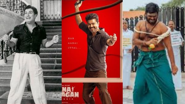 Jana nayagan : இது எம்ஜிஆர் சாட்டையா? அண்ணாமலை சாட்டையா? விஜய்யை வச்சு செய்யும் இணையவாசிகள்!