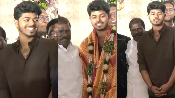 Vijay: கல்யாண மேடையில் விஜய் மகன்.. கையில் அப்பா மாதிரியே பிரேஸ்லெட் போட்டு இருக்காரே!