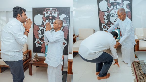 காலில் விழுந்த அண்ணாமலை.. நன்றி தெரிவித்த இளையராஜா.. ட்ரெண்டாகும் புகைப்படம்