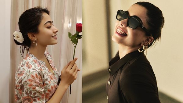 யார் கொடுத்த ரோஜா? வெக்கத்தில் பூரித்துபோய் நிற்கும் ராஷ்மிகா மந்தனா.. ஒரு வேளை அவரா இருக்குமோ?