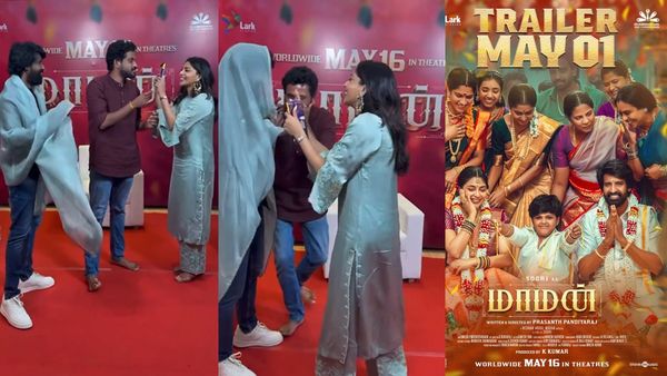 ஐஸ்வர்யா லட்சுமியின் துப்பட்டாவை வாங்கி அணிந்து கொண்ட சூரி.. ஓவர் அலப்பறை.. எதுக்கு தெரியுமா?