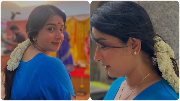 தலை நிறைய மல்லிகைப்பூ.. நெற்றியில் குங்குமம்.. மீரா ஜாஸ்மினின் அசத்தல் போட்டோ!