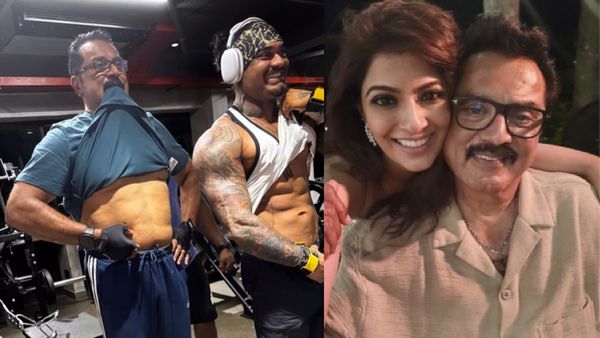 Varalaxmi Sarathkumar: மருமகனுக்கு சிக்ஸ் பேக்ஸை தூக்கிக் காட்டும் சரத்குமார்.. ஓவர் சேட்டை போலயே!