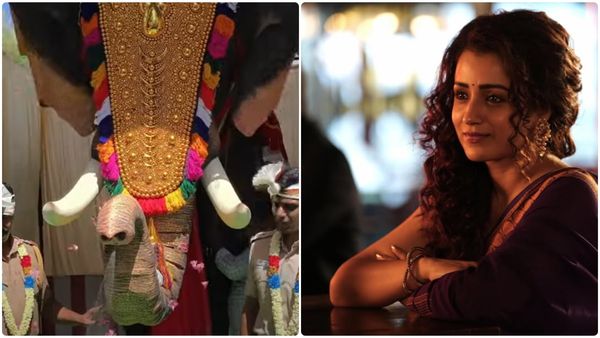 கோவிலுக்கு எந்திர யானை வழங்கிய நடிகை திரிஷா... காண குவிந்த மக்கள்!