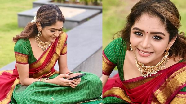 பச்சை, சிவப்பு பாவாடை தாவணியில் அதிதி ஷங்கர்.. வரலட்சுமி விரதம் செலிபிரேஷனா.. அழகூரில் பூத்தவளே!