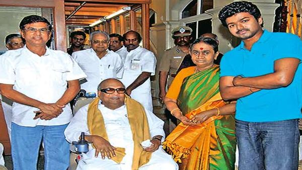 அந்த டயலாக்கே கலைஞர் எழுதுனது.. பஞ்ச் டயலாக் சொன்ன விஜய்.. பஞ்சராக்கும் ரசிகர்கள்