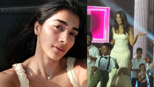 மோனிகா ஸ்பெஷல் பூஜா ஹெக்டேவை நிற்க வைத்து ஷோ காட்டிய சின்ன பையன். என்னா எனர்ஜி