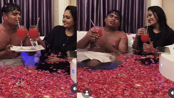 பாத் டப்பில் கூமாப்பட்டி தங்கபாண்டியுடன் சாந்தினி குளியல்.. வீடியோவைப் பாருங்க.. வரவர நெருக்கம் கூடுதே!