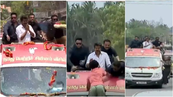 விஜய் பிரச்சார வாகனத்தில் தாவி குதித்த சிறுவன்.. பதறிப்போன விஜய்.. பரபரப்பான புதுச்சேரி!
