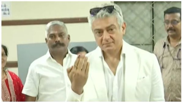 7 மணிக்கு முன்பே வாக்களித்த அஜித்.. தமிழகத்தில் வாக்களித்த முதல் நபர்!