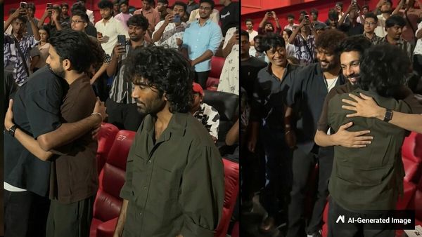 LIK ஹிட்டு ப்ரோ.. முதல் காட்சி முடிந்ததும் கட்டிப் பிடித்துக் கொண்ட விக்னேஷ் சிவன் - PR - அனிருத்
