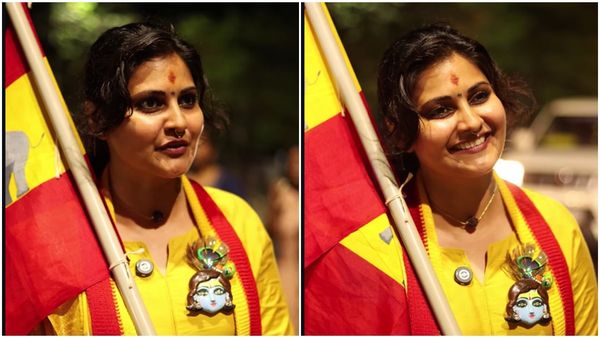 விஜய் ‘CM‘ ஆகணும்.. தவெக கொடியுடன் திருவண்ணாமலையில் கிரிவலம் சென்ற நடிகை!