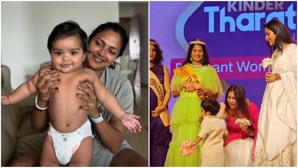 “கெட்டப்பயன் சார் இவன்”.. பூ கொடுத்து அனைவரையும் வளைத்துப்போட்ட அமலா பால் மகன்!