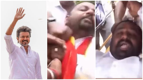 விஜய் முதல்வராவதை தடுக்காதே? ஆளுநர் மாளிகை முன் சங்கு ஊதி போராடிய தவெக தொண்டர்!