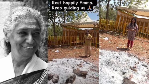 S ஜானகி அம்மாவின் சாம்பலுக்கு முன் பாடல் பாடி இசை அஞ்சலி.. கண்ணீர் வர வைக்கும் வீடியோ