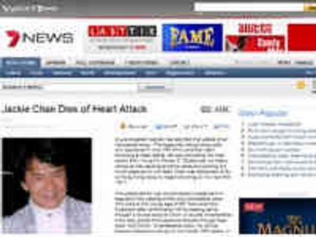 యాక్షన్ హీరో జాకీ ఛాన్ హార్ట్ స్ట్ర్రోక్ తో మరణం?