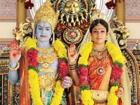 దేవాలయాల్లా..ముస్తాబైన శ్రీరామ రాజ్యం థియేటర్లు