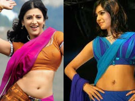 నావెల్(బొడ్డు) ట్రీట్‌లో సమంతను బీట్ చేసిన శృతి