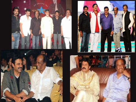 తెలుగు టాప్ స్టార్లతో...రజనీకాంత్ (రేర్ ఫోటోస్)