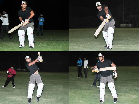 CCL-3లో రామ్ చరణ్ (క్రికెట్ ప్రాక్టీస్ ఫోటోలు)