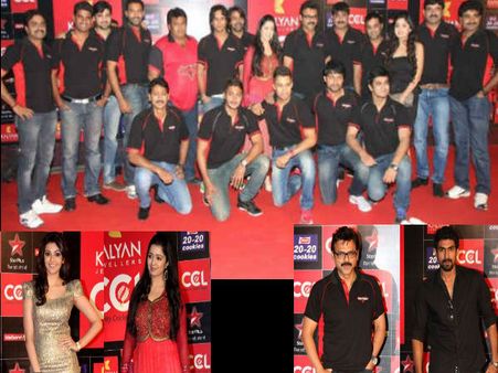 ఫోటోలు : తెలుగు వారియర్స్ @ సిసిఎల్-3 కర్టెన్ రైజర్