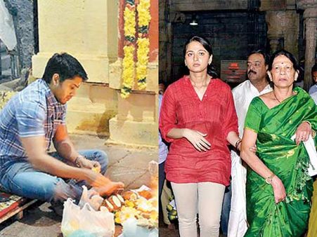 కాళహస్తీశ్వరుని సేవలో నాగచైతన్య, అనుష్క