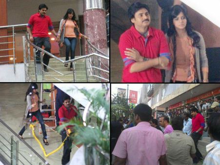 సమంతను కాపాడిన పవన్ కళ్యాణ్ (ఆన్ లొకేషన్ స్టిల్స్)