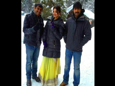 విపరీతమైన చలిలో ఎన్టీఆర్,కాజల్ ఇలా..(ఫోటో)