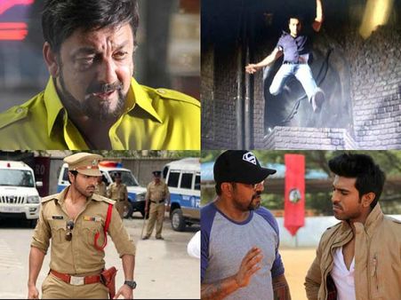 'జంజీర్' సెట్ పై రామ్ చరణ్ సాహసం (లీకైన ఫోటోలు)