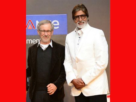 స్టీవెన్ స్పీల్‌బర్గ్‌తో అమితాబ్ మీటింగ్ (ఫోటో ఫీచర్)