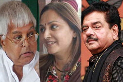 జయప్రద సినిమాలో లాలూ, అమర్, శతృఘ్ను