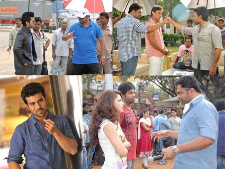 లొకేషన్ లో చెలరేగిపోయిన రామ్ చరణ్ (ఫోటోలు)