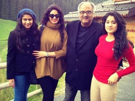 స్విస్ వీధుల్లో ఫ్యామిలీ ఎంజాయ్ చేస్తూ శ్రీదేవి (ఫోటోలు)