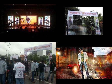 పవనిజం-ఫ్యాన్స్ హంగామా... (ఆడియో ఏర్పాట్ల ఫోటోలు)